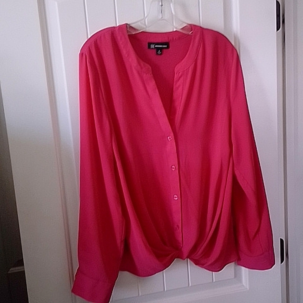 INC blouse in hot pink. Size XL